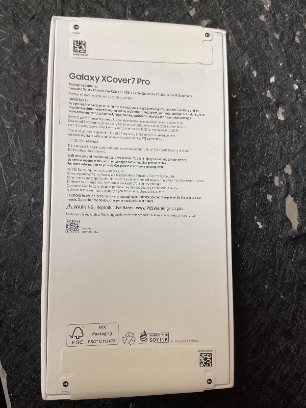 Photo 1 of Samsung Galaxy XCover7 Pro 5G and Wi-Fi 6E | Rugged (IP68 Rated) Unlocked (Verizon, AT&T, T-Mobile, US Cellular) | Dual Sim (1 Nano + 1 eSIM) |128 GB | US Version (2025 Model) | Black (SM-G766UZKFN14)