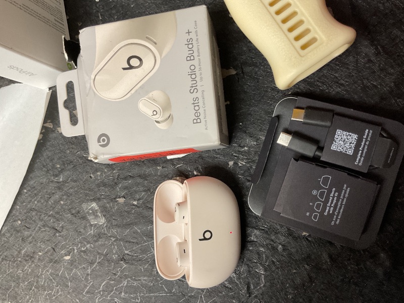 Photo 1 of Beats Studio Buds + | True Wireless Noise Cancelling Earbuds, Enhanced Apple & Android Compatibility, Built-in Microphone, Sweat Resistant Bluetooth Headphones, Spatial Audio - Ivory