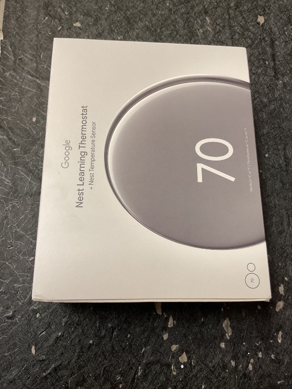 Photo 1 of Google Nest Learning Thermostat (4th gen) + Nest Temperature Sensor (2nd gen) - Silver