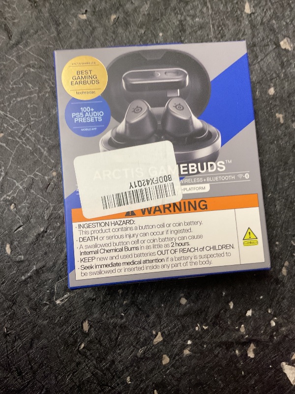 Photo 1 of Arctis GameBuds for PlayStation/PC/Switch/Mobile — 2.4GHz + Bluetooth 5.3 Earbuds — Active Noise Cancelling — Mobile App Sound Presets — Water Resistant IP55 — 40H Battery with Qi Charging Case