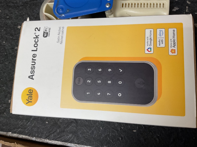 Photo 1 of Yale Security Assure Lock 2 Deadbolt, Satin Nickel Keyed Smart Entry Door Lock with Wi-Fi Connected Keypad for Code Entry and Remote Access, YRD410-WF1-619