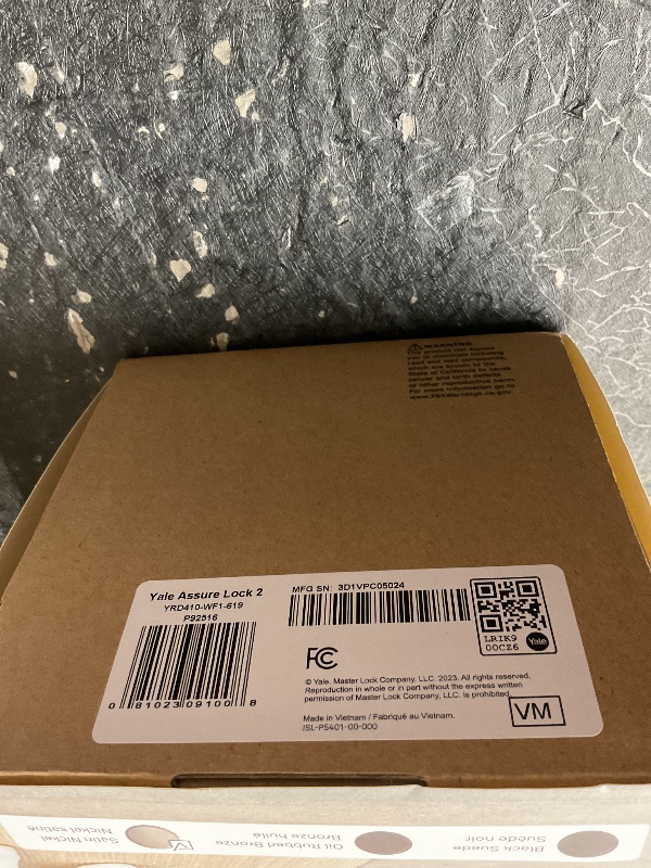 Photo 1 of Yale Security Assure Lock 2 Deadbolt, Satin Nickel Keyed Smart Entry Door Lock with Wi-Fi Connected Keypad for Code Entry and Remote Access, YRD410-WF1-619