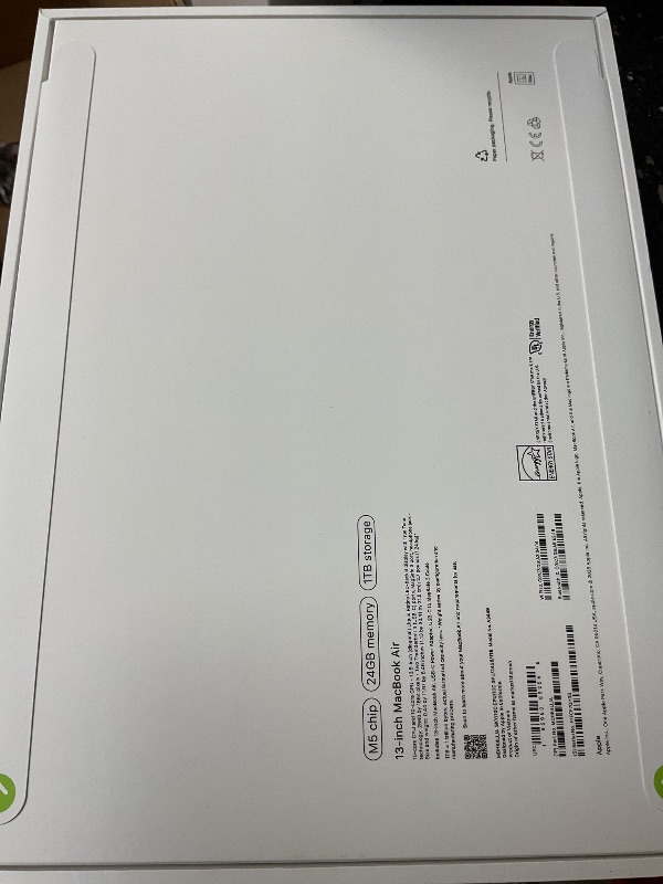 Photo 1 of Apple 2026 MacBook Air 13-inch Laptop with M5 chip: Built for AI, 13.6-inch Liquid Retina Display, 24GB Unified Memory, 1TB SSD, 12MP Center Stage Camera, Touch ID, Wi-Fi 7; Sky Blue
