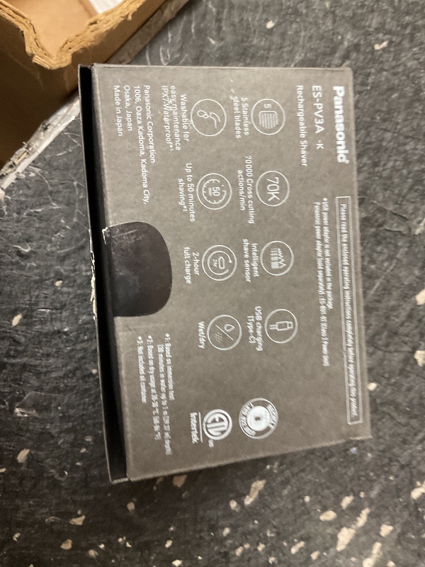 Photo 1 of Panasonic ARC5 Palm-Sized Electric Razor, Handheld Luxury Compact Travel Shaver with 5-Blade Cutting System and USB-C Charging, Wet/Dry - ES-PV3A-K