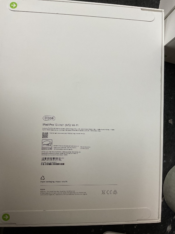 Photo 1 of Apple iPad Pro 13-inch (M5): Ultra Retina XDR Display, 512GB, Landscape 12MP Front Camera/12MP Back Camera, LiDAR Scanner, Wi-Fi 7 with Apple N1, Face ID, All-Day Battery Life — Space Black