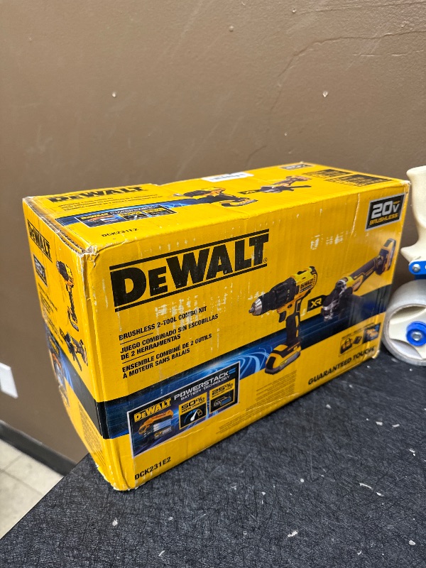 Photo 1 of DEWALT 20V MAX Drill And Grinder Kit, Power Tool Set, 2 Batteries and Charger Included (DCK231E2)