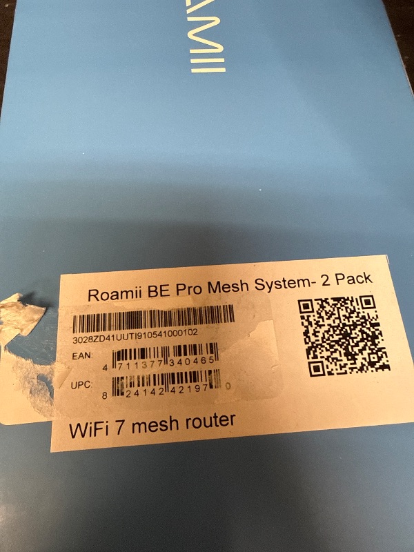 Photo 1 of MSI Roamii BE Pro Mesh System - 2 Pack WiFi 7 BE11000Mbps Whole Home WiFi System, 2.5G Ports, Security and Parental Controls, VPN Supported