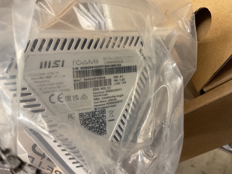 Photo 1 of MSI Roamii BE Pro Mesh System - 2 Pack WiFi 7 BE11000Mbps Whole Home WiFi System, 2.5G Ports, Security and Parental Controls, VPN Supported