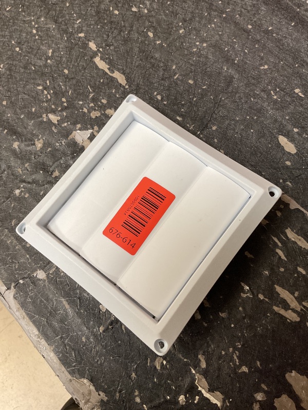 Photo 1 of 4 Inch White Plastic Louvered Outdoor Vent Cover With Stainless Steel Grille Screen for Dryer, Exhaust Vent cover Widely Used for Dryers and Houses Wall to Keep Rain, Snow, Wind or Birds by AMI PARTS