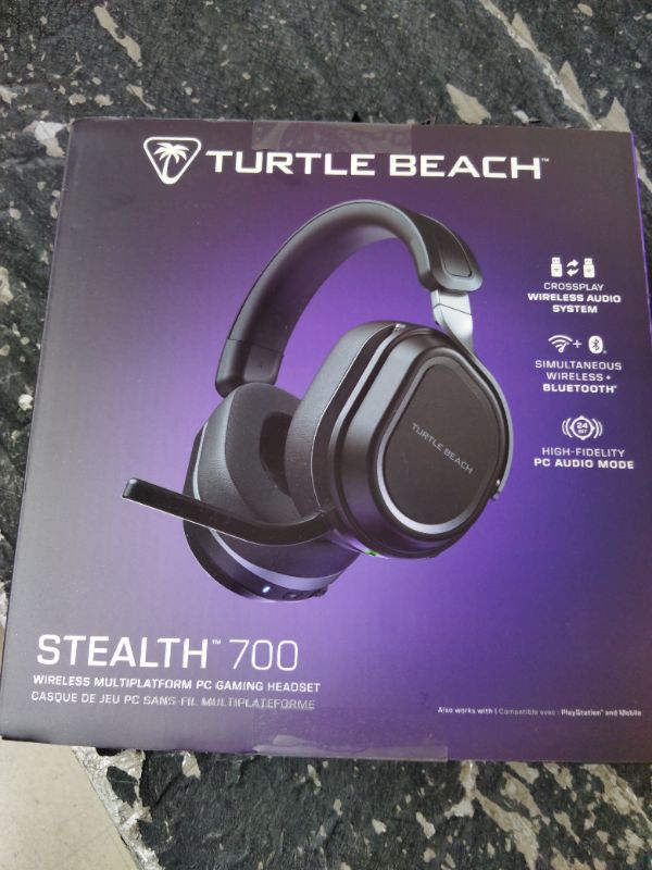 Photo 1 of Turtle Beach Stealth 700 Wireless Gaming Headset for Xbox, PS5, PC, Mobile | Xbox Series X|S, Xbox One, PlayStation, Multiplatform, Bluetooth, 60mm Dual Drivers, 80-Hr Battery, Flip-to-Mute Mic, Black