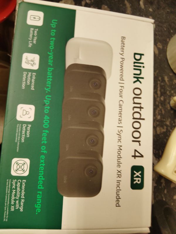 Photo 1 of Blink Outdoor 4 XR – two-year battery wireless camera with 4x security coverage, 1000 ft open-air range or 400 ft with typical use — 4 camera system.