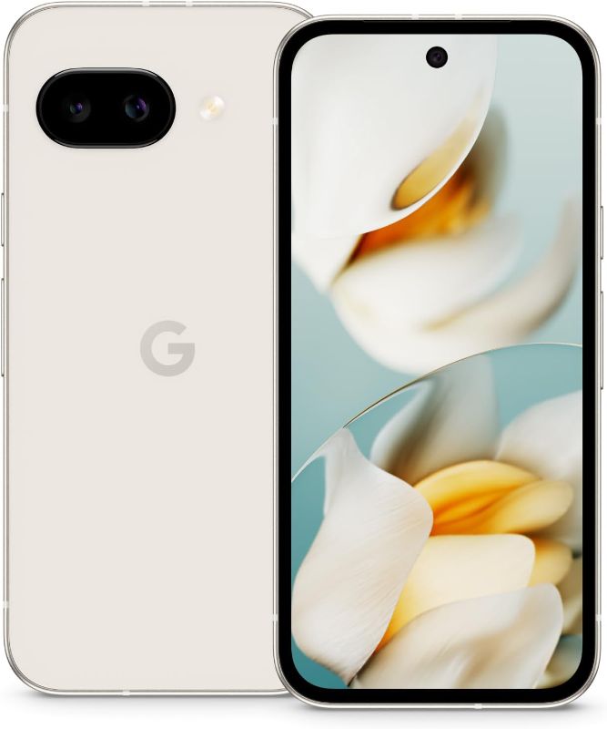 Photo 1 of Google Pixel 9a with Gemini - Unlocked Android Smartphone with Incredible Camera and AI Photo Editing, All-Day Battery, and Powerful Security - Porcelain - 128 GB | Unlocked