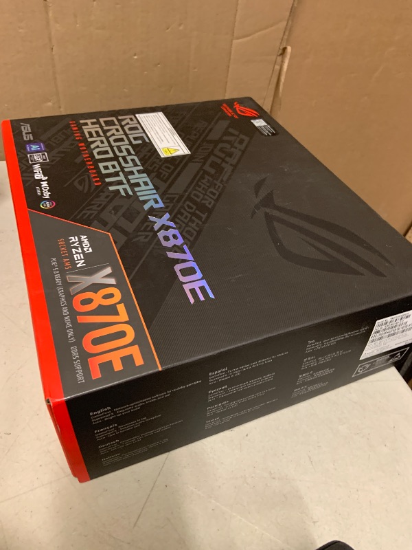 Photo 1 of ROG Crosshair X870E Hero BTF AMD AM4 Board with Hidden-Connector Design & high-Power GPU Slot for Clean Cable Management, 18+2+2 Power, DDR5, WiFi 7, 5X M.2, PCIe 5.0, USB4, Advanced AI PC Ready