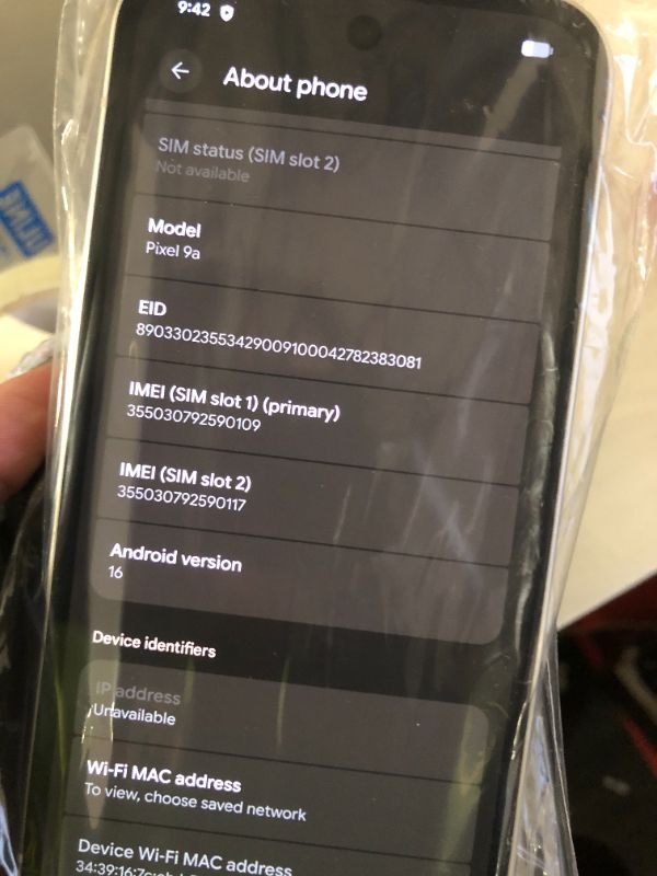 Photo 1 of Google Pixel 9a with Gemini - Unlocked Android Smartphone with Incredible Camera and AI Photo Editing, All-Day Battery, and Powerful Security - Porcelain - 128 GB
