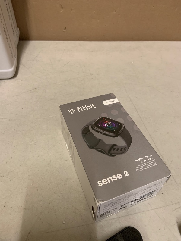 Photo 1 of Fitbit Sense 2 Advanced Health and Fitness Smartwatch with Tools to Manage Stress and Sleep, ECG App, SpO2, 24/7 Heart Rate and GPS, Shadow Grey/Graphite, One Size (S & L Bands Included)