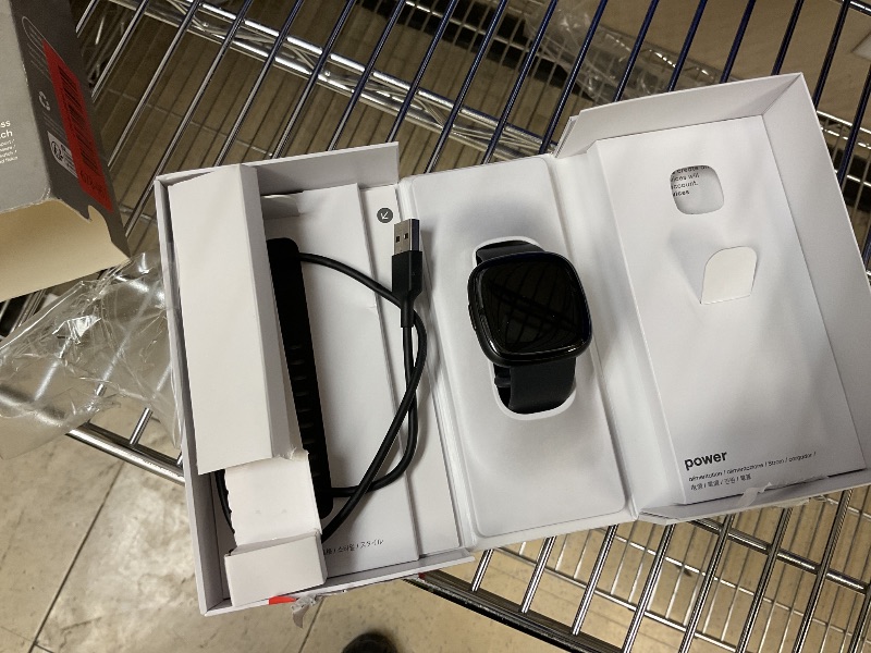 Photo 1 of Fitbit Sense 2 Advanced Health and Fitness Smartwatch with Tools to Manage Stress and Sleep, ECG App, SpO2, 24/7 Heart Rate and GPS, Shadow Grey/Graphite, One Size (S & L Bands Included)