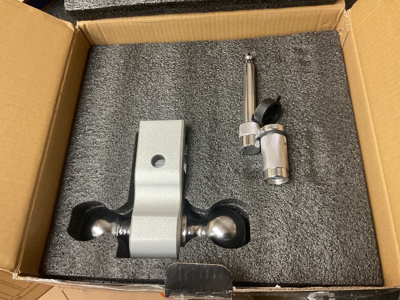 Photo 1 of Just-V Drop ch - Aluminum 2 Inch Hitch, Adjustable Trailer Hitch for 2" Receiver, 21500 LBS GTW, Heavy Duty Tow Hitch with 6" Drop/Rise Dual Balls (2" & 2-5/16") for Truck Black