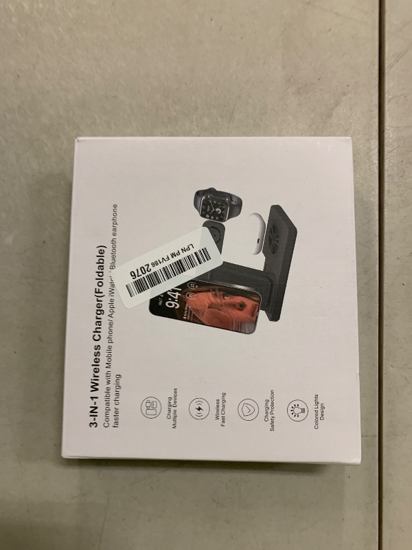 Photo 1 of 3 in 1 Charging Station for Multi Devices, Wireless Charger for iPhone 8-16 Series & Apple Watch, Wireless Charging Station for AirPods Pro/4/3/2
