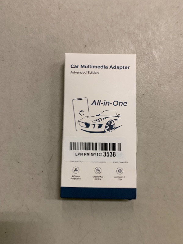 Photo 1 of 3-in-1 Wireless CarPlay Adapter 2026, Android Auto & Car Play Converter with HDMI Input for Fire TV Stick, Screen Mirroring & Streaming for Netflix/YouTube, Metal&Glass Case, Fit for 2016+ Cars -Black