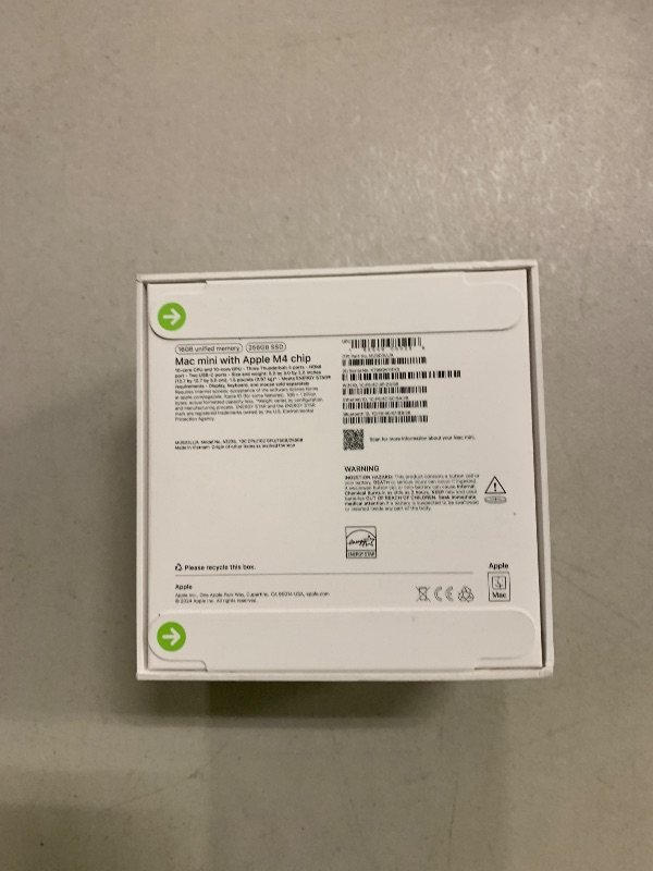 Photo 1 of Apple 2024 Mac mini Desktop Computer with M4 chip with 10?core CPU and 10?core GPU: Built for Apple Intelligence, 16GB Unified Memory, 256GB SSD Storage, Gigabit Ethernet. Works with iPhone/iPad