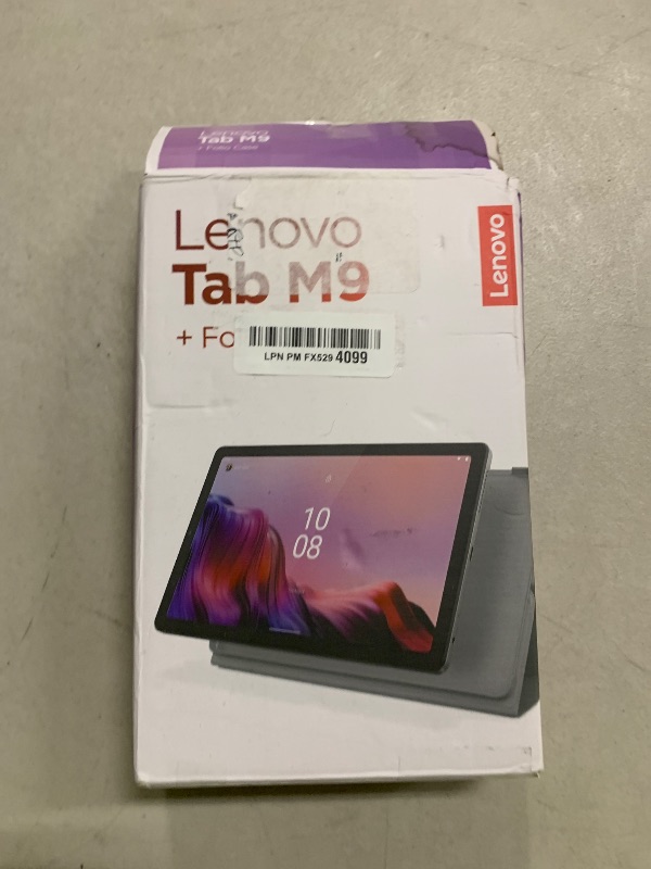 Photo 1 of Lenovo Tab M9-2023 - Tablet - Long Battery Life - 9" HD - Front 2MP & Rear 8MP Camera - 3GB Memory - 32GB Storage - Android 12 or Later - Folio Case Included,Gray