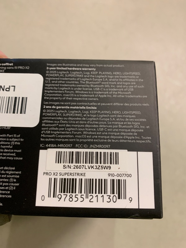 Photo 1 of Logitech PRO X2 SUPERSTRIKE Lightspeed Wireless Gaming Mouse, Ultra-Fast Performance, Ultra Lightweight (61 g), Customizable Click Haptics, USB-C Charging, for PC/Mac/Laptop - White