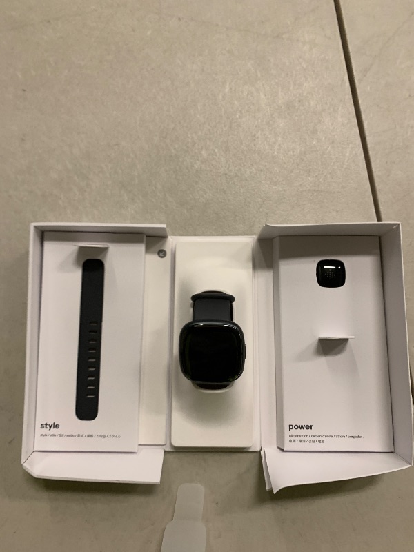 Photo 1 of Fitbit Sense 2 Advanced Health and Fitness Smartwatch with Tools to Manage Stress and Sleep, ECG App, SpO2, 24/7 Heart Rate and GPS, Shadow Grey/Graphite, One Size (S & L Bands Included)