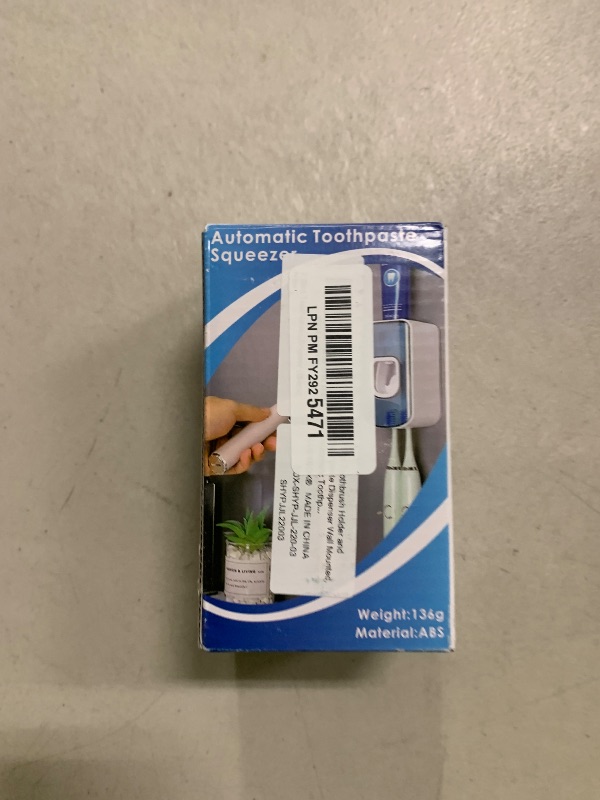 Photo 1 of 2 Slot Plastic Toothbrush Holder and Toothpaste Dispenser Wall Mounted, Automatic Toothpaste Squeezer, 2 in 1 Tooth Brush Toothpaste Organizer for Shower (Black)