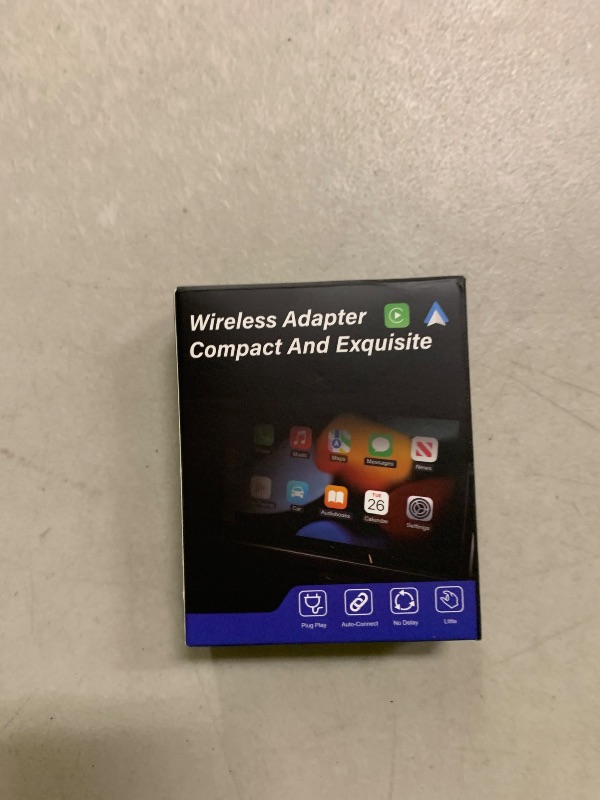 Photo 1 of 2-in-1 Wireless CarPlay for iPhone & Android Auto, Converts Wired to Wireless CarPlay, 2026 Upgrade, Faster & Stable, Plug & Play, 1080P HD Display, Mini Size, Orange, USB-A & Type-C Port