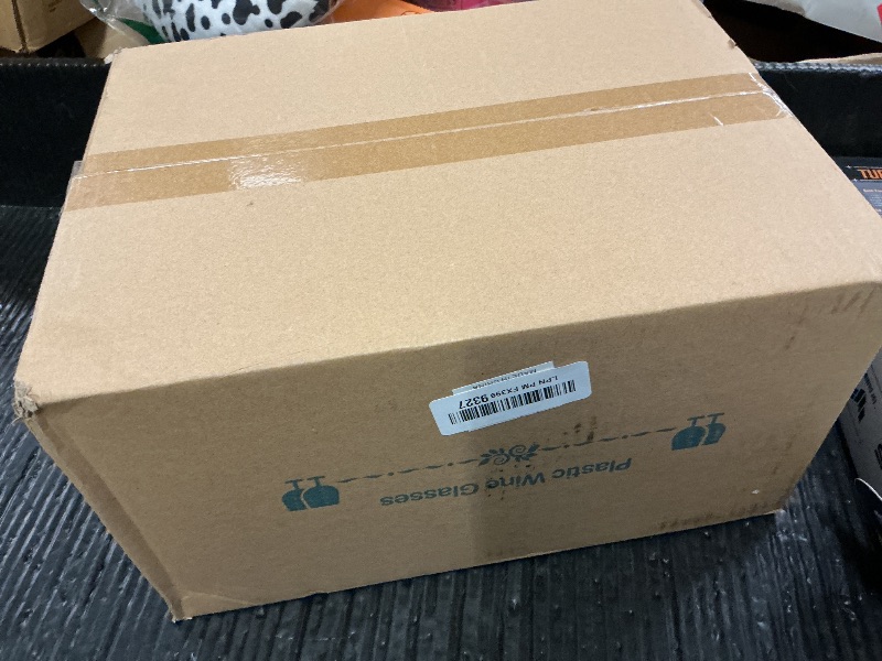 Photo 1 of 24 Pack Pink Plastic Wine Cups, 14oz Disposable Stemless Ribbed Wine Glasses, Cute Clear Unbreakable Outdoor Cocktail Glasses, Heavy Duty Plastic Drinking Cup for Galentine Wedding Party Mimosa Bar