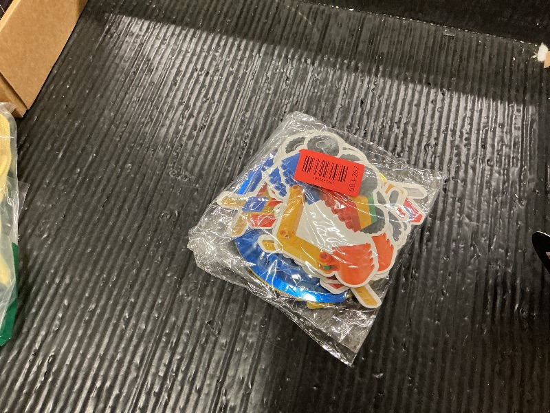 Photo 1 of 30pcs Building Block Party Haning Swirls Decorations, Building Block Plane Trains Hanging Swirls for Building Block Birthday Party Decorations Supplies