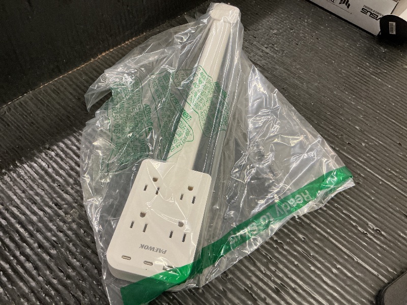 Photo 1 of Electrical Outlet Extender Stick with USB Ports(2 USB C), 180° Rotating Extendable Wall Plug with 4 AC Outlet, Adjustable 17.7"-27" Extendable Power Strip Stick for Behind Couch, Desk and Bed