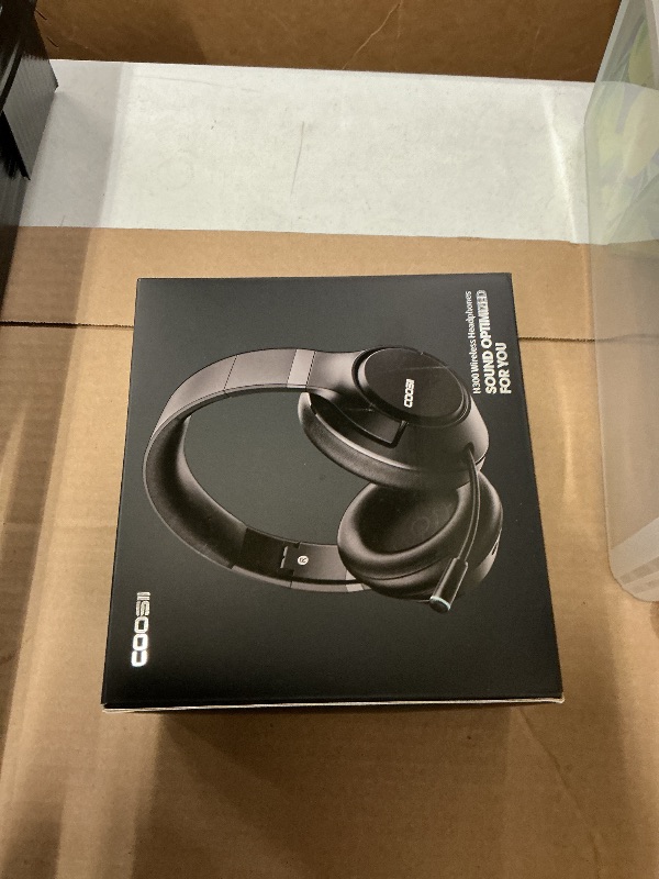 Photo 1 of COOSII H300 Wireless Headphones with Microphone, Over Ear Bluetooth Headsets with USB Dongle & Mute, Environmental Noise Cancelling Retractable Mic for Work Office Call Center Laptop Computer (Black)