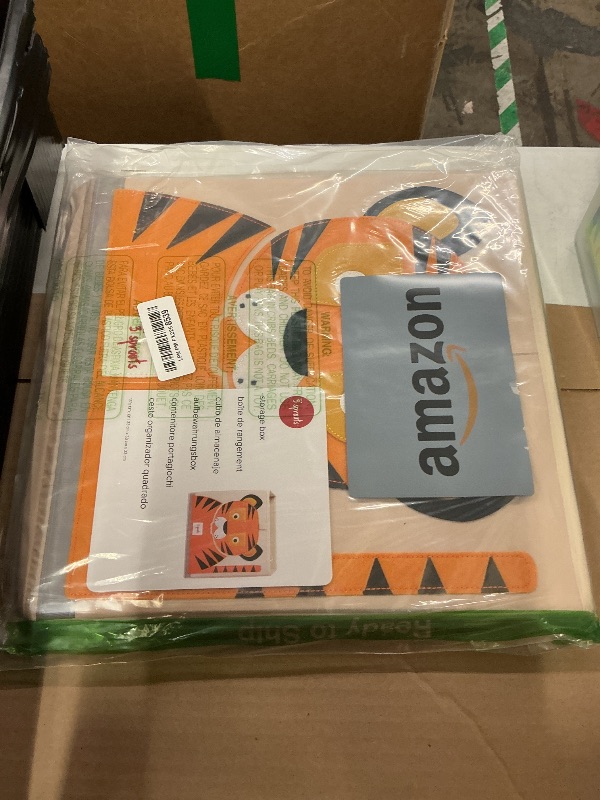 Photo 1 of 3 Sprouts Toy Storage Organizer: Toy Box Cube Organizer for Playroom, Nursery - Foldable Storage Bin - Tiger