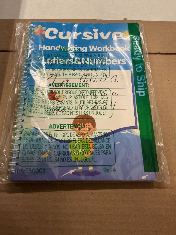 Photo 1 of 2 Pack Grooved Cursive HandwritingWorkbook,Reusable Handwriting Practice Copybooks,Cursive Writing Practice Book forKids Beginners