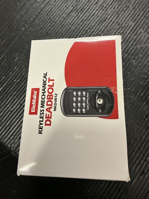 Photo 1 of Bravex Keyless Deadbolt Keypad Entry Door Lock Zinc Alloy Sabbath Lock 100% Mechanical Shabbos Lock- No Risk of Low Power, Black