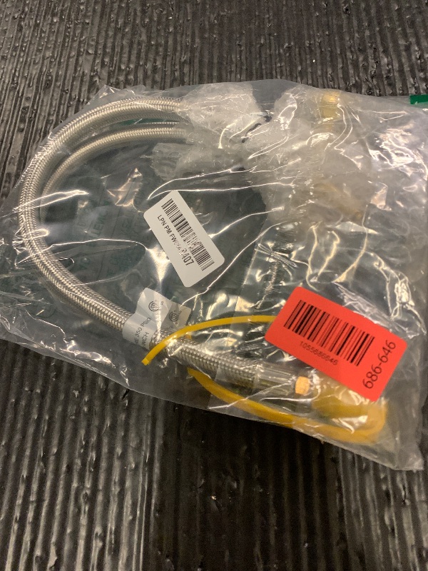 Photo 1 of 18 Inch RV Propane Hose with Gauge, 2 Pack-Stainless Steel Braided LP Tank Hose for Standard Two-Stage Regulator, 1/4" Male NPT to QCC1 Fittings, 350PSI - CSA Certified for Camper, Grill & Outdoor Use