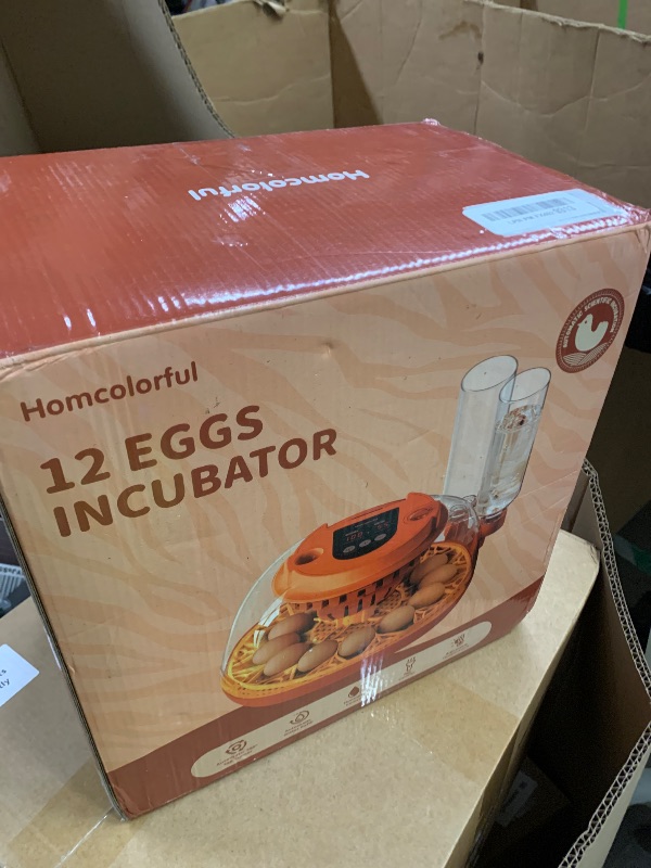 Photo 1 of 12 Egg Incubator with Automatic Turning & Humidity Control, Fully Automatic Incubators with Egg Candler, STEM/STEAM Educational kit, for Hatching Chicken, Duck, Quail, Pigeon, Home, Classroom Use