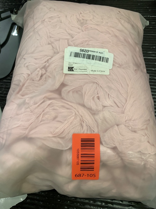 Photo 1 of 12Pack Light Pink Table Runner 10Ft Cheesecloth Table Runner Boho Gauze Table Runners Long Cheese Cloth Table Runners for Wedding Party Bridal Shower Thanksgiving Christmas