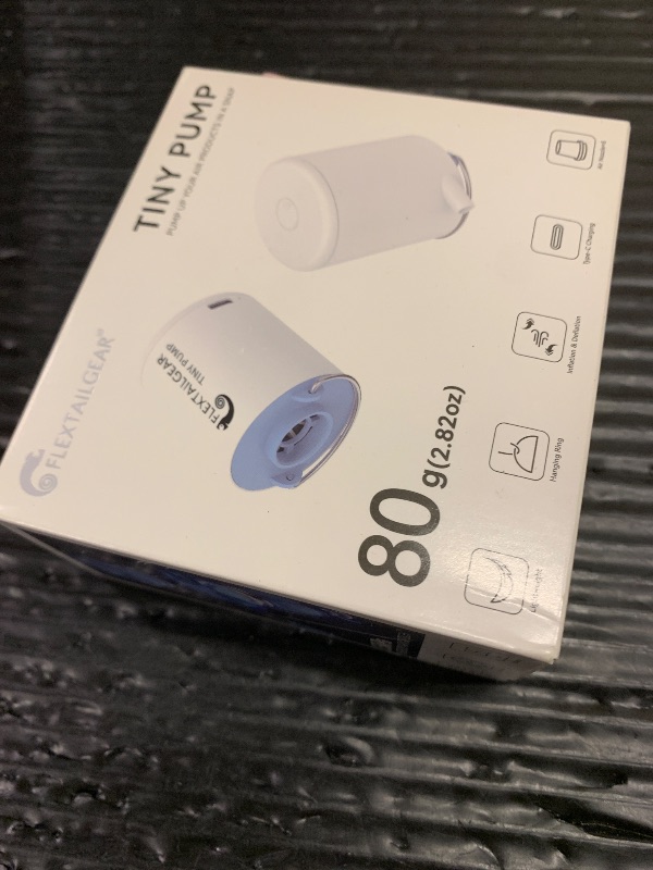 Photo 1 of FLEXTAILGEAR Portable Air Pump for Inflatables, 2.82oz Classic Tiny Air Pump, Rechargeable Electric Air Pump to Inflate Deflate for Camping Gear Pool Floats Air Mattress Vacuum Storage Bags