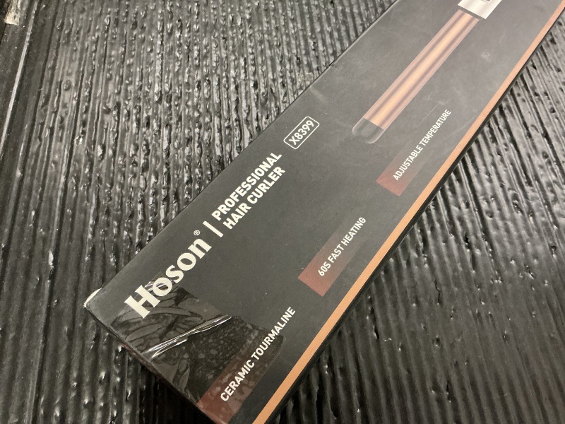 Photo 1 of 1 Inch Extra Long Barrel Curling Wand, Ceramic Tourmaline Curling Wand Professional Dual Voltage with Adjustable Temperature