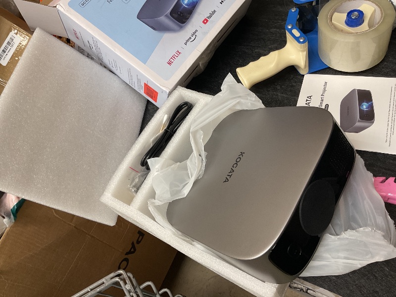 Photo 1 of [Short Throw/Built in Apps] Projector 4K with WiFi and Bluetooth, 2000ANSI TOF Auto Focus Keystone Smart Projector for Dolby Audio Home Theater Movie, Kogata Outdoor Projector Portable Ceiling Gray