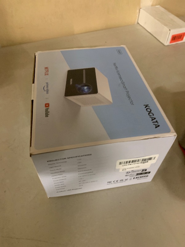 Photo 1 of [850ANSI/Built in Apps] Portable Mini Projector with WiFi and Bluetooth, Kogata Outdoor Movie Proyector, Electric Focus/4P Keystone/HDR10, 1080P HD Projector for Bedroom Home Theater