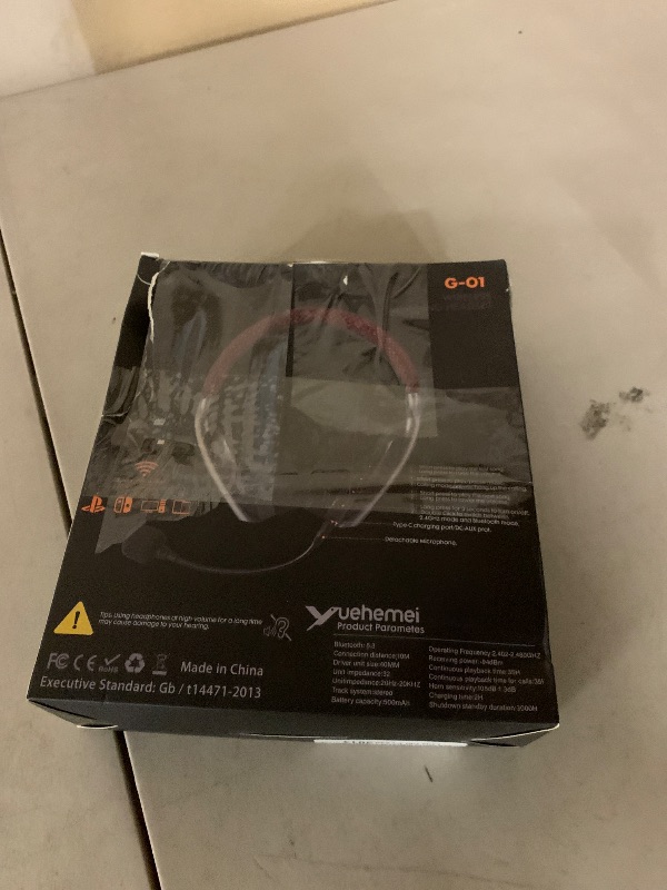 Photo 1 of 2.4GHz Wireless Gaming Headset for PS5, PS4,Switch,PC, Noise Canceling Mic, 15ms Low Latency, USB &Type C Adapter,35H Battery,3D Surround Sound Bluetooth5.3 Headphone for Phone, Mac, Laptop (Red)