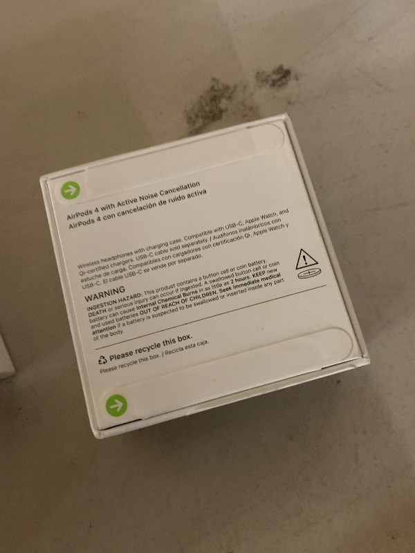 Photo 1 of Apple AirPods 4 Wireless Earbuds, Bluetooth Headphones, with Active Noise Cancellation, Adaptive, Transparency Mode, Personalized Spatial Audio, USB-C Charging Case, Wireless Charging, H2 Chip