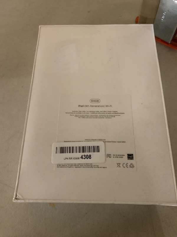 Photo 1 of Apple iPad (9th Generation): with A13 Bionic chip, 10.2-inch Retina Display, 64GB, Wi-Fi, 12MP front/8MP Back Camera, Touch ID, All-Day Battery Life – Silver