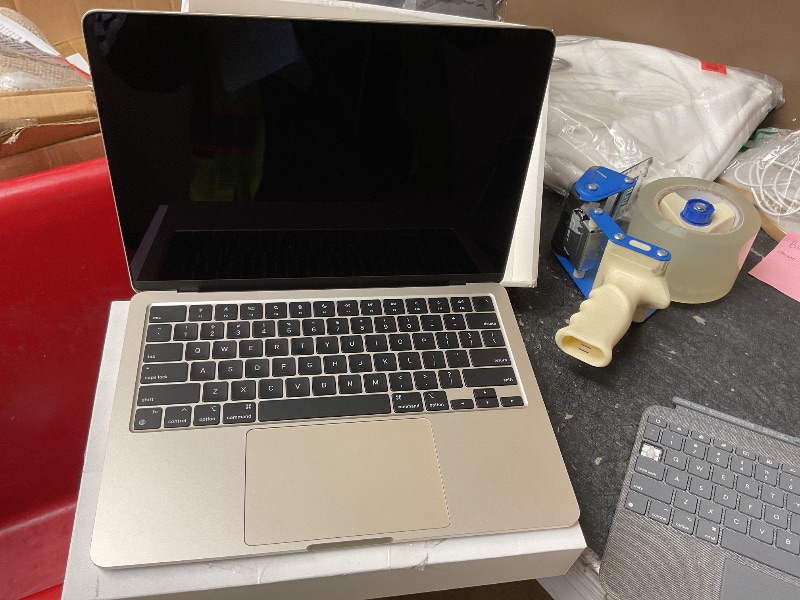 Photo 1 of Apple 2022 MacBook Air Laptop with M2 chip: Built for Apple Intelligence, 13.6-inch Liquid Retina Display, 8GB RAM, 256GB SSD Storage, Backlit Keyboard, 1080p FaceTime HD Camera; Starlight