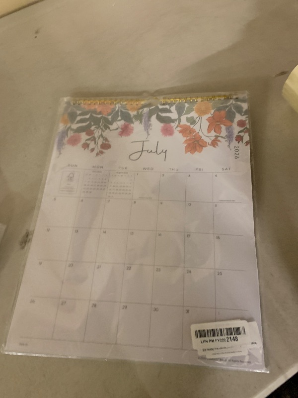 Photo 1 of 2026 Monthly Wall Calendar, Runs from January 2026 to June 2027,12 x 15 Inches, Twin-Wire Binding, Perfect for Organizing & Planning