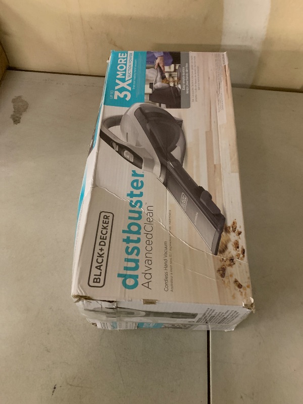 Photo 1 of BLACK+DECKER dustbuster AdvancedClean Cordless Handheld Vacuum, Powder White (HVLA325J10)