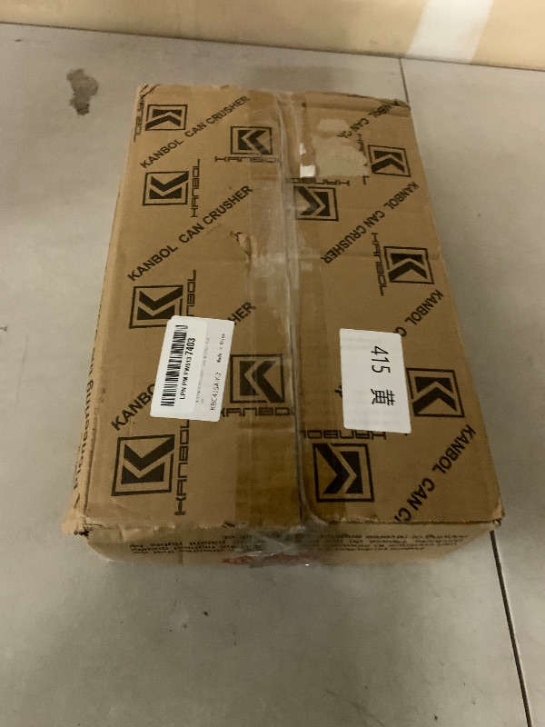 Photo 1 of KANBOL Pneumatic Can Crusher, Fully Enclosed Air Powered Aluminum Can Crusher with Button Control for 12/16oz Soda & Beer Cans – Series 415A Family-Safe Wall Mounted Recycling Tool-Yellow